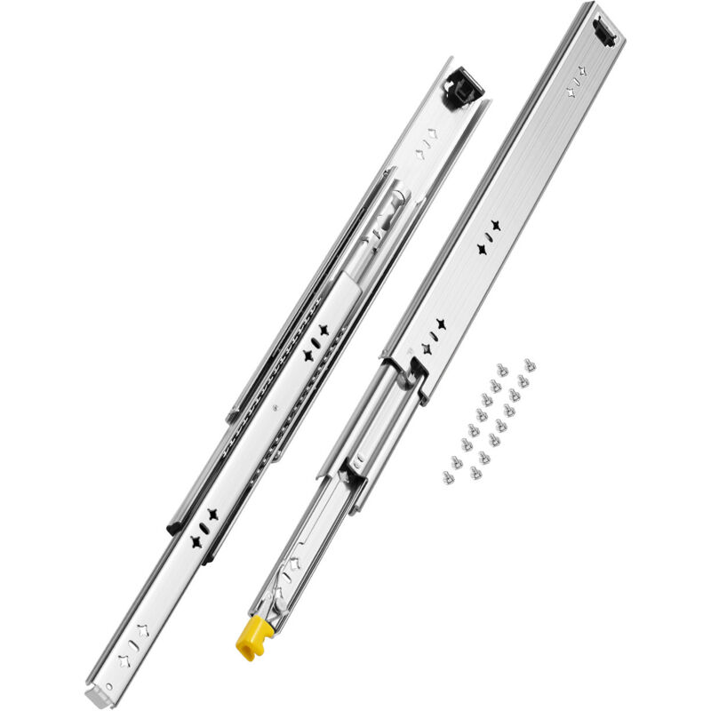 Vevor – Coulisse de tiroir verrouillable 500 mm – Capacité de charge 113,4 kg – Rail coulissant à montage latéral avec roulement à billes
