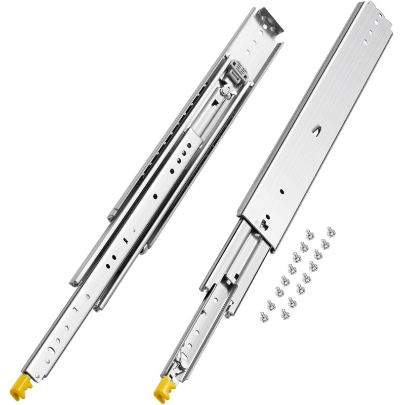 VEVOR Glissiere de tiroir a extension complete, 558 mm, coulisse de tiroir verrouillable, 1 paire, capacite de charge 226,8 kg, rail coulissant a