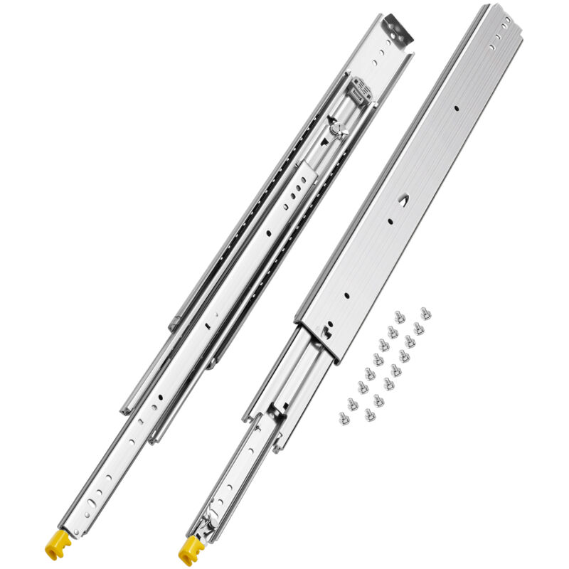 VEVOR Glissiere de tiroir a extension complete, 762 mm, coulisse de tiroir verrouillable, 1 paire, capacite de charge 226,8 kg, rail coulissant a