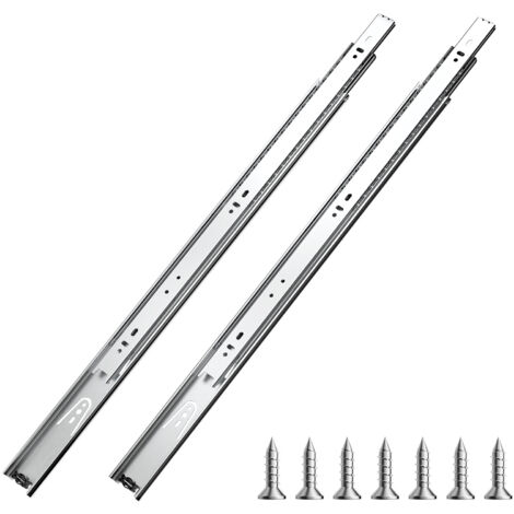 VEVOR Guide per Cassetti, 10 Paia di Guide per Mobili, con Cuscinetti a Sfera a Estensione Completa, Capacita di Carico di 45 kg per Montaggio Laterale per Impieghi Gravosi, 550 mm
