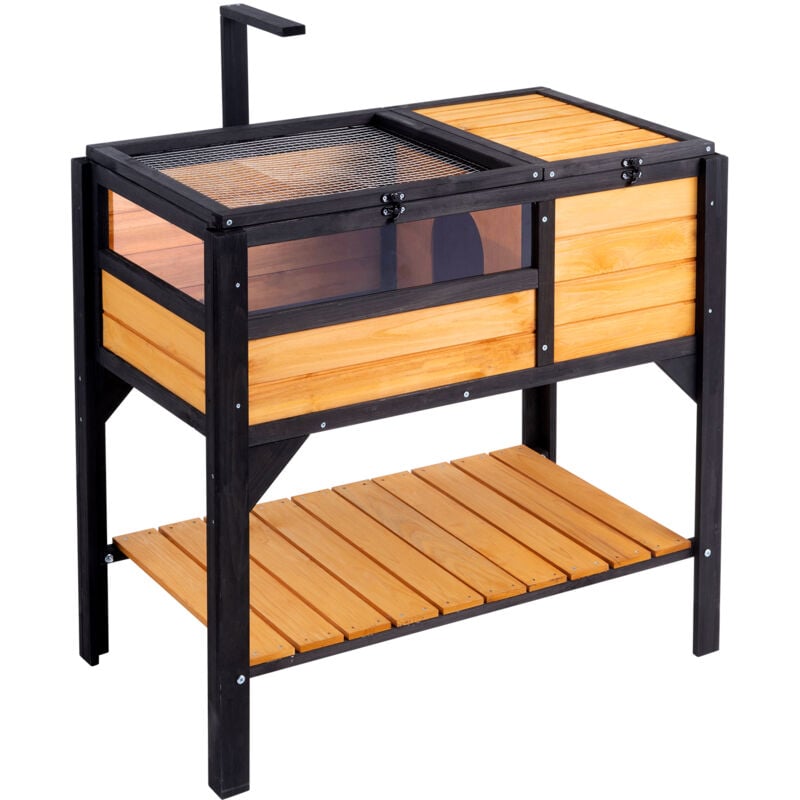 Vevor - Habitat pour tortues, maison en bois pour tortues deinterieur et deexterieur, enclos pour tortues avec support deeclairage, cage pour petits