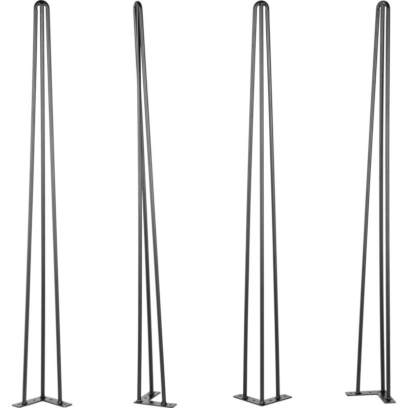 Vevor - Mophorn Hairpin Table Legs 34 Inch Black Set Of 4 Desk Legs 220lbs Capacity Heavy Duty Carbon Steel Diy Furniture Legs For Bench Dining Table