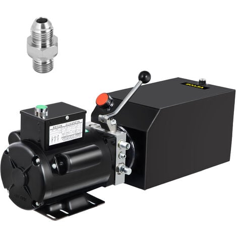 VEVOR hidráulica VEVOR 14 L, 220 V, bomba hidráulica electrica de 25,2 kg, con depósito de metal de hierro negro (14 L, bomba hidráulica de doble acción), de alta calidad