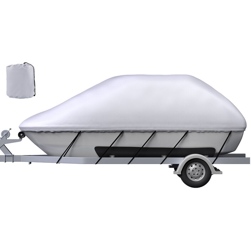 Housse de bateau imperméable, coque en v remorquable de 25 à 28 pieds, largeur de faisceau jusqu'à 118 po, polyester de qualité marine 600D robuste,