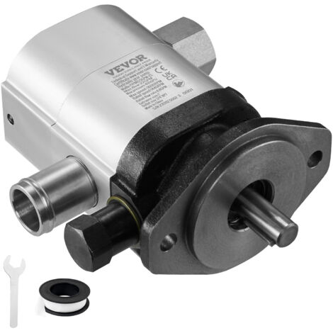 VEVOR Hydraulic Log Splitter Pump, 22GPM, 2 Stage 4000PSI Wood Log Splitter Pump, 1'' Inlet 3/4'' NPT Outlet 3600 RPM Aluminum Hydraulic Gear Pump, for Small Engine Mounting Log Splitters Snowplow
