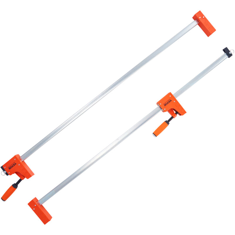 Vevor Jeu de 2 Serre-Joints a Liberation Rapide 145 cm, Serrage Parallele, avec Limite de Charge 499 kg, Pression Uniforme, en Plastique et Acier au