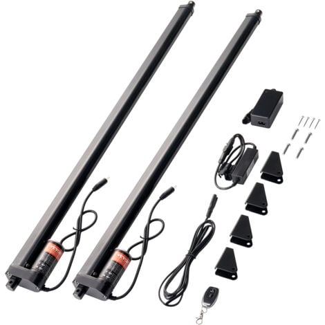 MOPHORN VEVOR Kit actionneurs lineaires 2PCS actionneur de mouvement lineaire 12 V 760 mm vitesse 9 mm/s, actionneur lineaire 220 lb/1000 N telecommande sans fil pour levage TV/table/canape, protection IP54