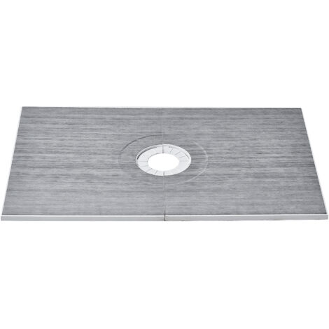 VEVOR Kit cordolo doccia, kit piatto doccia 60"x38" con scarico centrale da 6,3", kit di installazione doccia leggero in EPS con 2 panni impermeabili, bastoncini inclinati