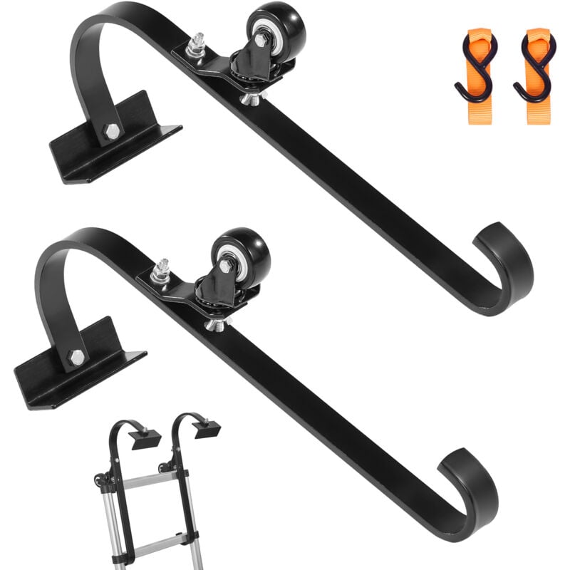 Vevor - Kit de crochets pour echelle de toit SKYSHALO,comprend 2 crochets avec roues durables et barre rotative,construction en acier robuste pour