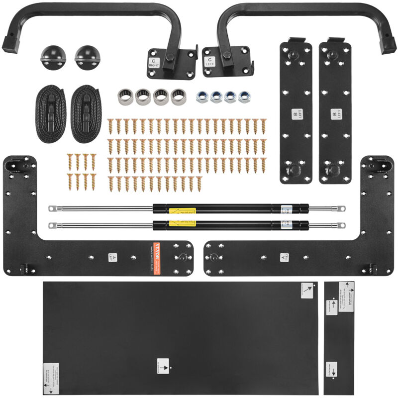 Vevor – Kit de matériel pour lit escamotable vertical – Acier au carbone – Compatible matelas FULL – Capacité 57 lb – Installation simplifiée