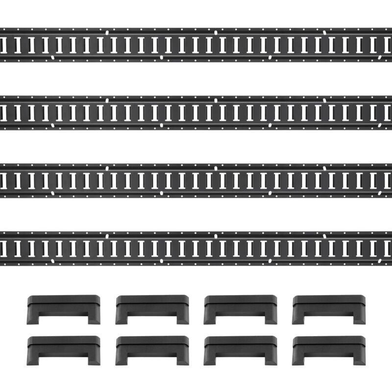 Mophorn - vevor Kit de rails dearrimage e Track, 4PCS rails e en acier 610 mm, charge de 907 kg, avec vis pour securiser les cargaisons, garages,