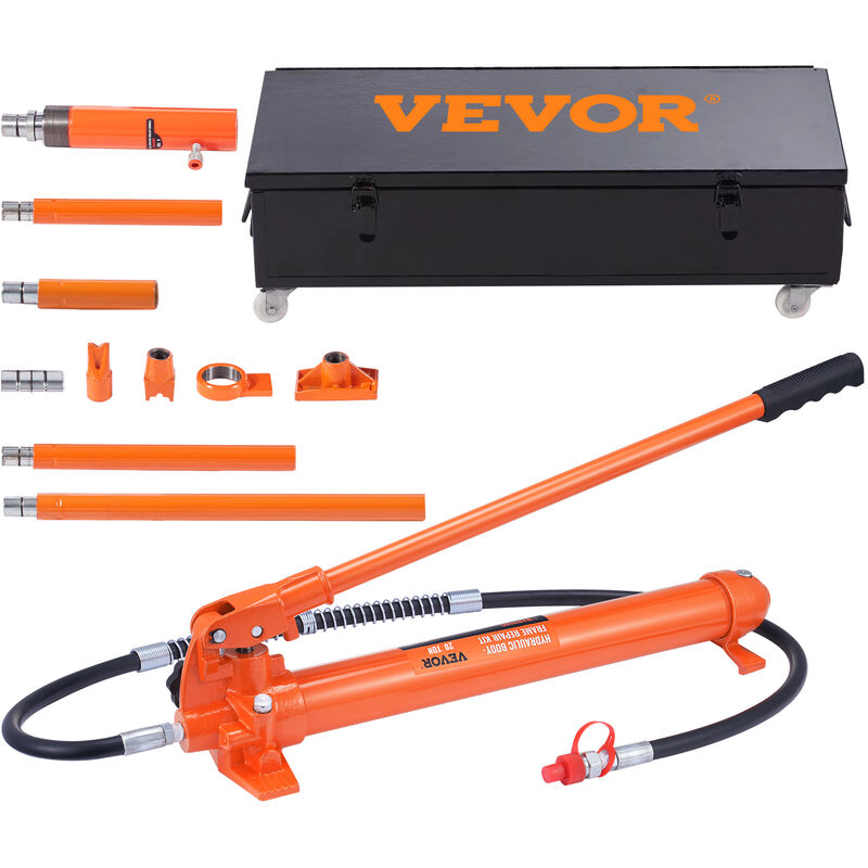 Image of VEVOR Kit di Martinetto Idraulico Carico Max. 20 Tonn. Sollevatore Pompa per Riparazione Auto Corsa da 145 mm, Kit Utensili Sollevatore Idraulico