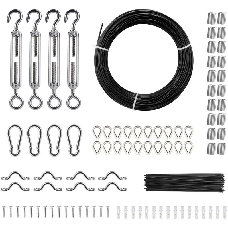 VEVOR Kit Fune Metallica Rivestita in Vinile, Cavo...