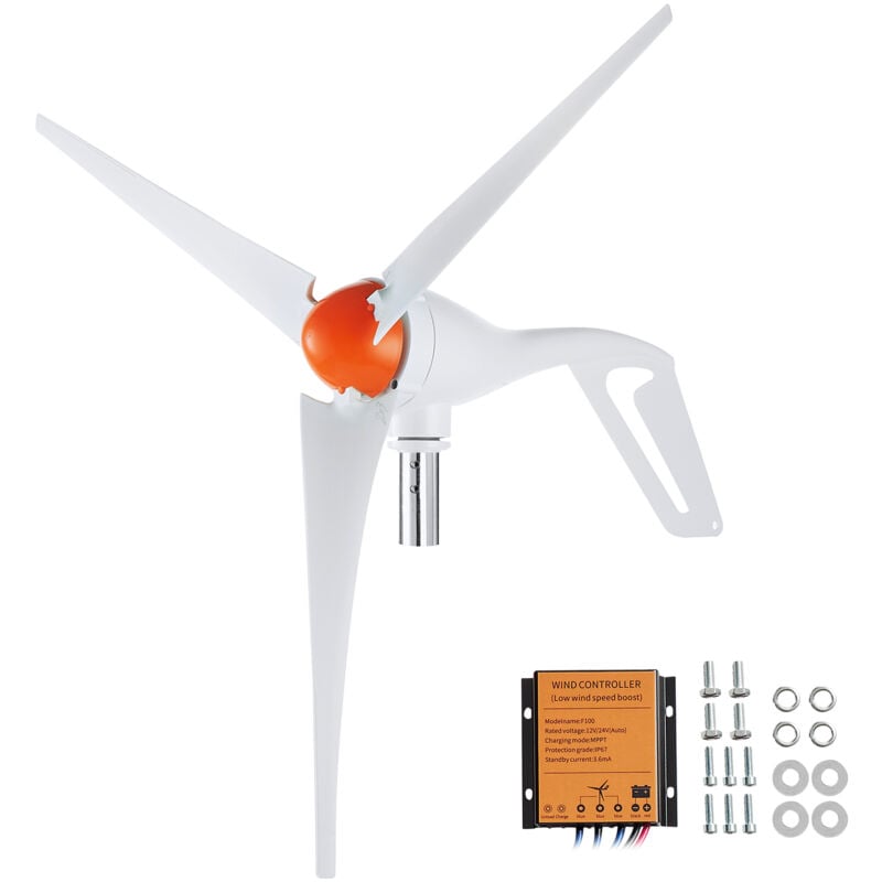 Mophorn - vevor Kit generateur deeolienne, 500 w generateur deenergie eolienne 12 v 3 pales controleur mppt direction du vent reglable vitesse de