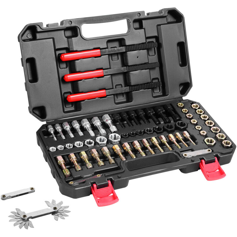 VEVOR Kit de Réparation de Filetage Pour Axe d'Essieu 28 Tarauds Pour Les Mécanicien 61PCS