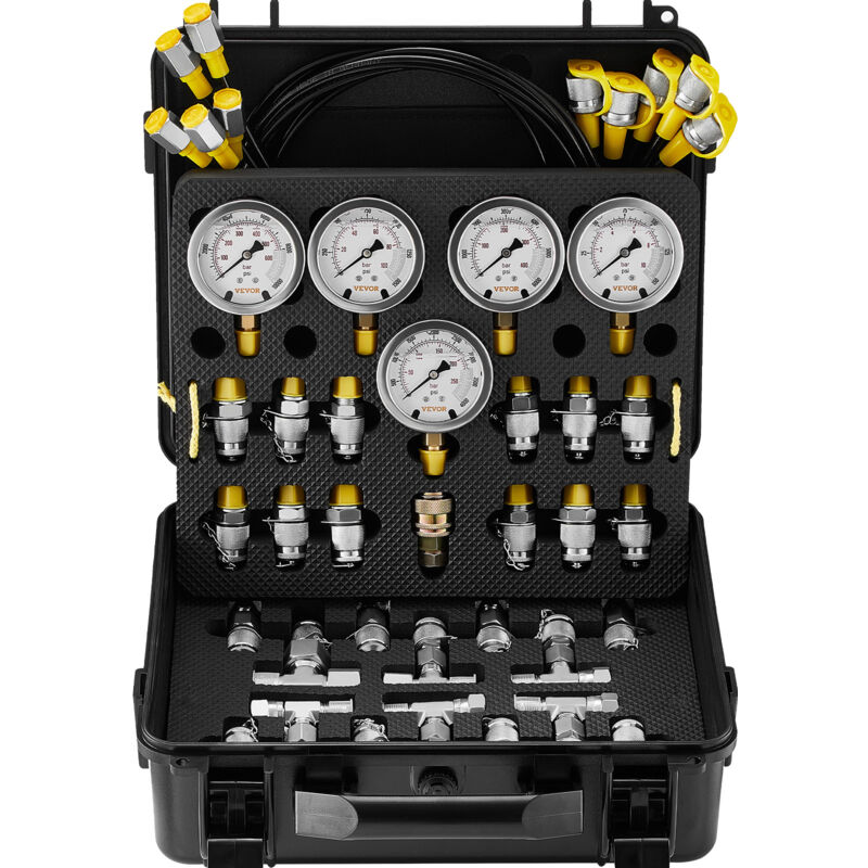 Mophorn Vevor Kit Per Test Di Pressione Idraulica, 10 100 250 400 6...