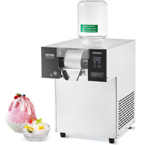 VEVOR Kommerzielle Schneeflocken-Eismaschine Schneeeisbereiter, 180kg/Tag Schneeflocken-Eismaschine, Edelstahl-Eisrasierer, elektrischer Schneekegel-Maker, Luftkühlsystem mit Touch-Screen