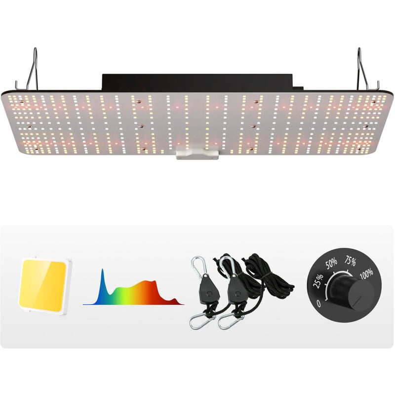 Mophorn - vevor Lampe Horticole de Croissance Plantes led 200 w Panneau Quantum Spectre Complet Haute Performance Etanche IP65 ppfd Diodes Samsung
