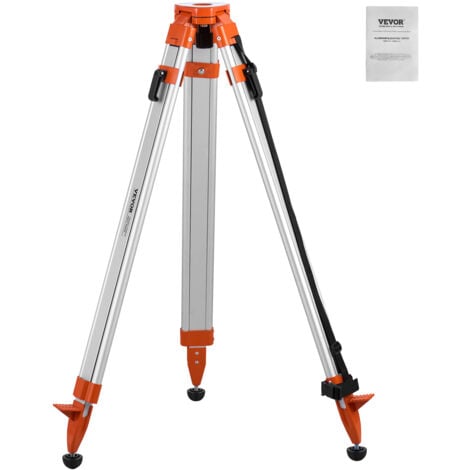 VEVOR Laser-Wasserwaagen-Stativ, 5/8"-11-Gewindehalterung, 16,53-65,55 Zoll Höhenverstellung, robustes Vermessungs-Stativ für Bau-Laser-Wasserwaagen-Scanner, einziehbare Beine, rutschfeste Füße