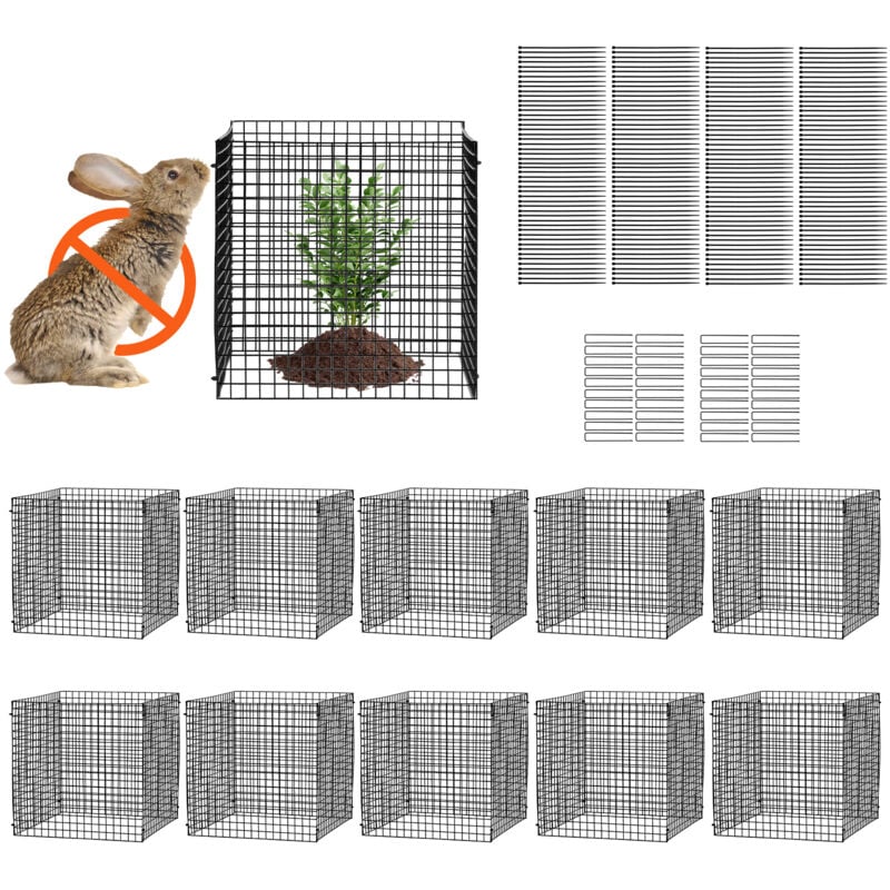 Vevor - Lot de 10 protections pour plantes contre les animaux, 30,5 x 30,5 cm, grillage pour plantes, cages pour plantes deexterieur, 40 pieces en