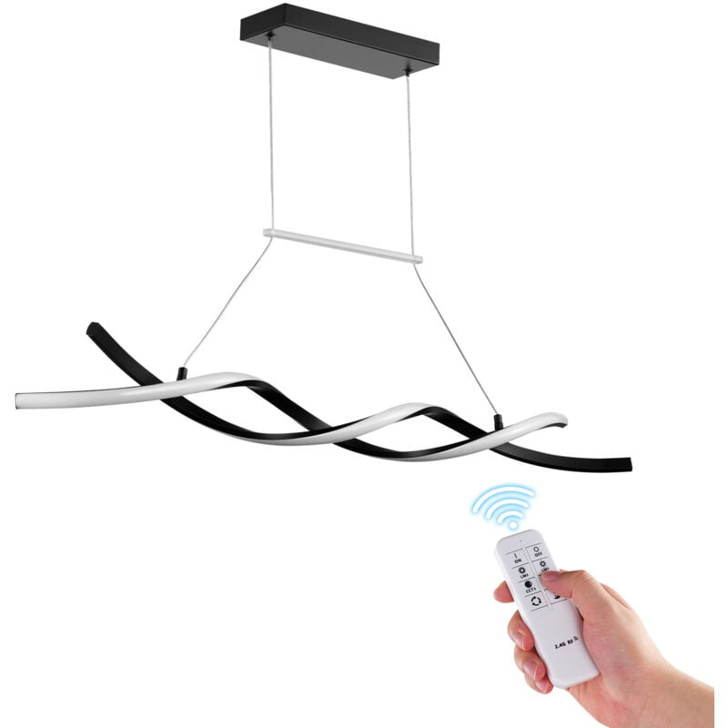 Luminaire moderne suspendu, 24 w, suspension led a intensite variable avec abat-jour en silicone et telecommande, temperature de couleur reglable