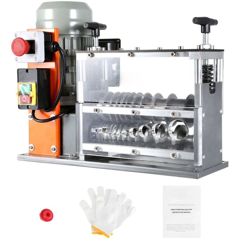 Machine a denuder automatique 0.06''-1.26'' Denudeur de cable electrique 750W 98 ft/min Recyclage de la ferraille de cuivre - Mophorn