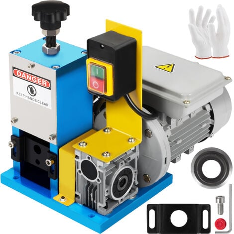 VEVOR Machine a Denuder Electrique 180 W 1,5-25 mm Pince a Denuder Electrique avec Lame Haute Efficacite de Denudage Outil pour Recycler Fils de Cuivre/Enlever Isolant en plastique Caoutchouc des Fils