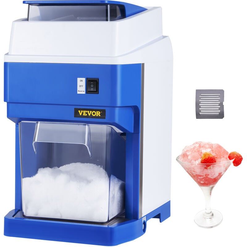 Vevor Machine a Glace Pilee Commerciale 120 kg/h Broyeur a Glace Electrique 650 w Tete a 4 Lames en Acier Inoxydable Machine a Granita Cocktails