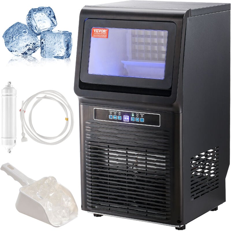 Vevor Machine a Glacons Commerciale 34 kg/24 h Appareil de Preparation de Glacons 36 Bacs a Glacons Capacite de Stockage 5,6 kg Nettoyage Auto sans