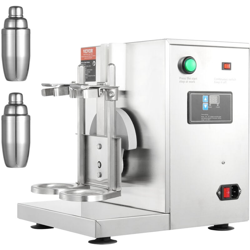 Mophorn - vevor Machine a milkshake, 120W, machine commerciale a shaker a the au lait, melangeur a double tete, melangeur a milkshake reglable