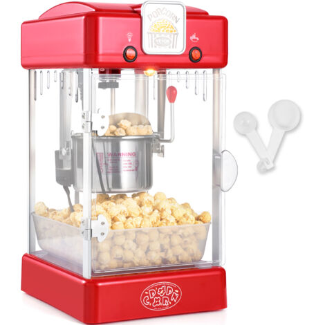 Machine à Popcorn Professionnelle 850W - 227 G Par Lot, 48 Tasses, Avec Chariot Et Accessoires (rouge)
