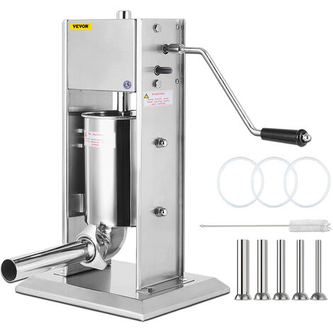 VEVOR Machine a Saucisses 3L a etouffer les saucisses adopte un reservoir en acier inoxydable 304 pour un usage commercial comme les restaurants/les supermarches/les boucheries