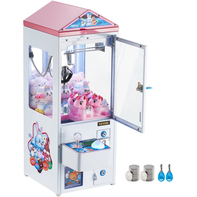 Vevor - Machine attrape poupees a griffes, levage des griffes 0-130 mm, jeu dearcade commercial pour attraper bonbons, avec lumiere et son,