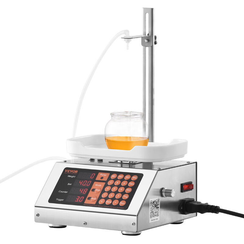 VEVOR Machine de Remplissage de Liquide Automatique Capacite de Pesee 5-50 g Remplisseuse de Bouteilles Commande Numerique Pompe Peristaltique pour
