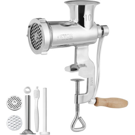 Manual Meat Grinder Stainless Steel Hand Meat Grinder Commercial Sausage  Stuffer Maker Meat Chopper for Ground Pork Beef Garlic Chili
