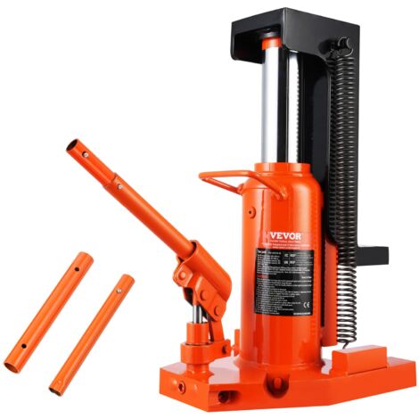 VEVOR Martinetto Idraulico 263 x 190 x 287 mm Martinetto per Macchina, Sollevatore 5 Tonnellate sulla Punta, con Capacità di Sollevamento 10 Tonnellate, Martinetto Idraulico ad Aria per Industria