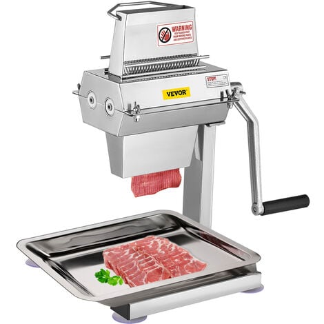MOPHORN VEVOR Meat Tenderizer Machine, 5 in/12.5 cm Cutting Width, Manual Steak Tenderizer with Stainless Steel Blades and C-Clamp Combs, Heavy Duty Construction Used for Tendering Pork Beef Mutton