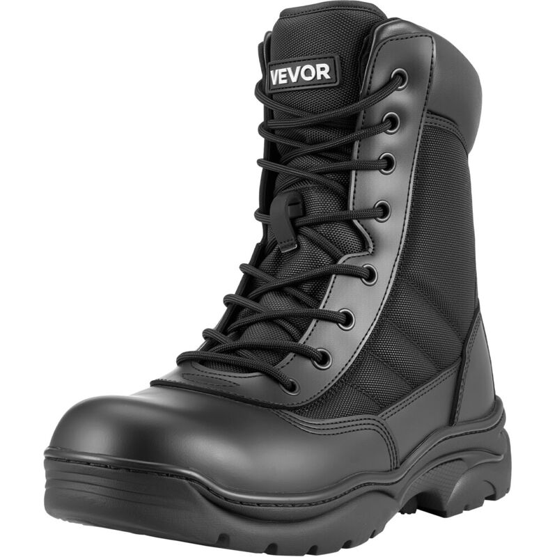 VEVOR Men's Military Tactical Boots, 203 mm Combat Hiking Work Boots, Lightweight & Breathable Side Zipper Mens Motorcycle Interceptor Trooper Boot,