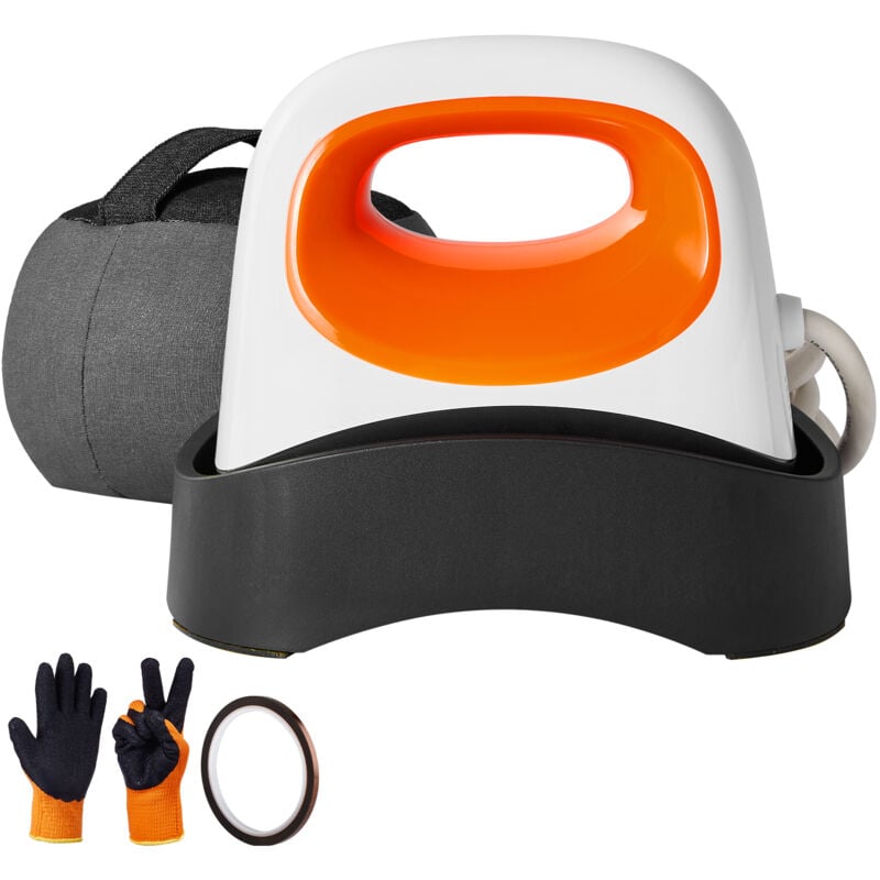Vevor - Mini Presse a Chaud pour Casquettes Portable, Machine de Sublimation avec Plaque Chauffante Incurvee de 15,3 x 9 cm, 3 Niveaux de Chauffage,