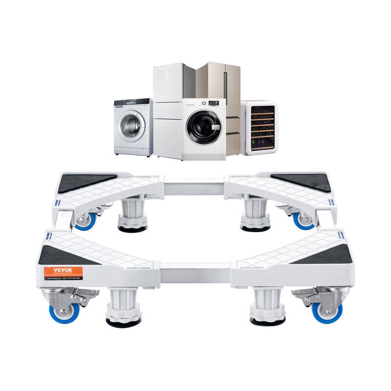 Vevor Mini support de refrigerateur universel pour lave-linge et seche-linge, reglable avec roulettes sur pied, base de machine a laver