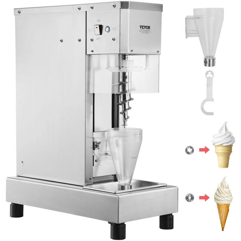 Image of Vevor - Miscelatore per Gelato, Macchina per Gelato ad Alta Velocita da 750 w Miscelatore 1740 Giri/min Shaker per Gelato in Acciaio Inox 304 Manico