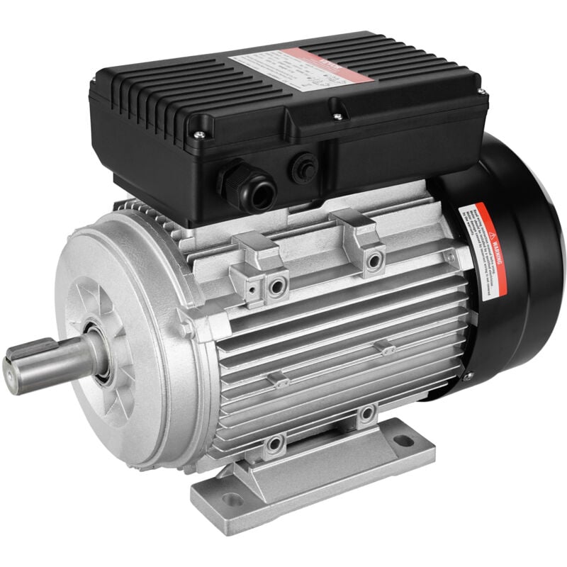 Vevor - Moteur electrique 1,5 kW moteur de compresseur deair monophase, 1400 tr/min, ca 220-240 v, 9,85 a, cadre 90L, B3, arbre a clavette 24 mm,