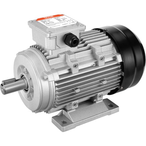 VEVOR Motor electrico 2.2KW 2890 rpm, AC 400V 4.7A, 90L, marco B3, motor compresor de aire trifásico, eje con llave de 24 mm, rotación CW/CCW para maquinaria agrícola y equipo general