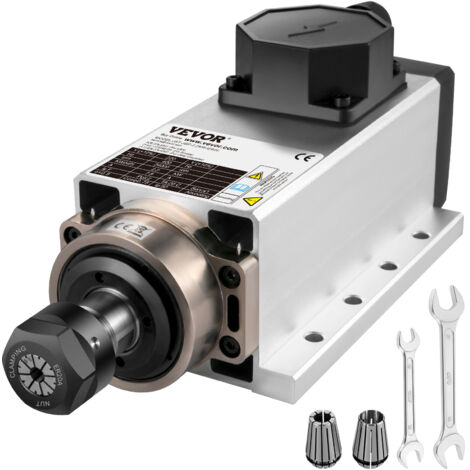 VEVOR Motore del Mandrino Raffreddato ad Aria con Kit VFD Inverter, 2.2KW ER20 CNC Motore Mandrino per Incisione raffreddati ad Aria Motore Mandrino per Intagliare Materiali Come Legno, Pietra, Metall