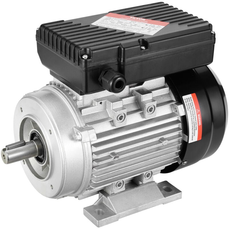 Vevor - Motore Elettrico 0,55KW 1400 Giri/min, ca 220240V 4,5A, 80, Telaio B34, Motore Compressore deAria Monofase, Albero Chiavetta 19mm, Rotazione