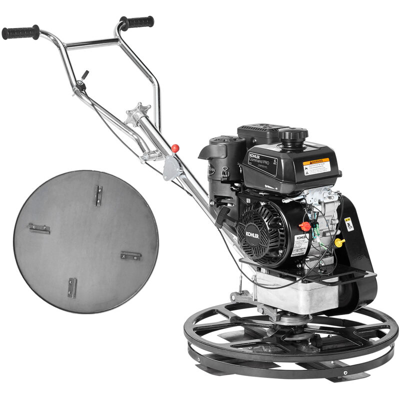 Vevor Motorglätter, 24 Zoll Handgeführte Zementglätter Mit Glättpfanne, 6 Ps Starker, Gasbetriebener Oberflächenglätter Für Glatte Betonflächen,