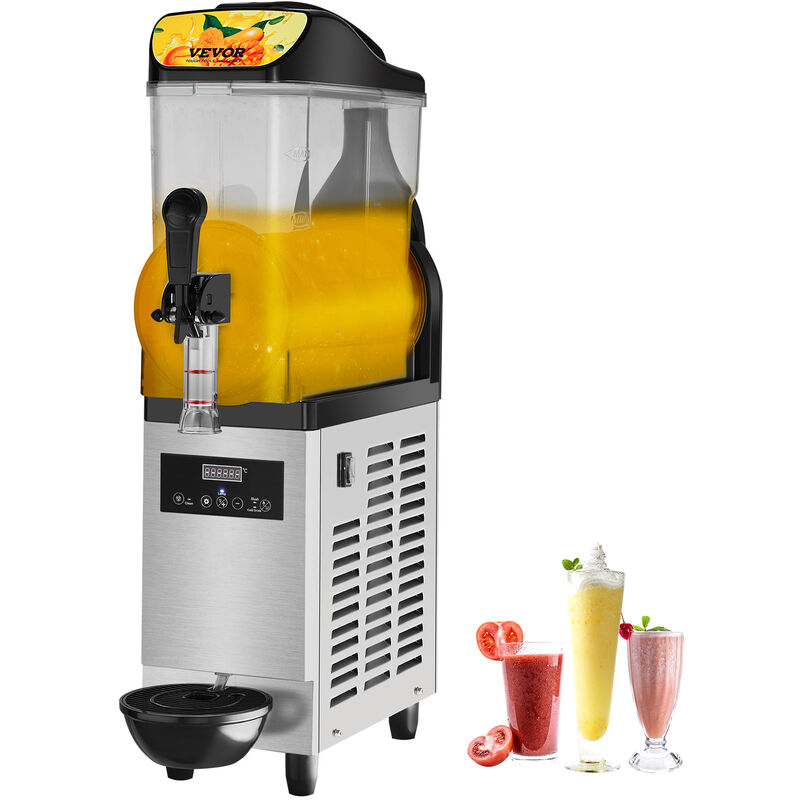 Vevor - Máquina de Granizados Comercial de 12L/3,2 Gal Un Tazón Máquina para Hacer Granizados de Bebidas Congeladas de Acero Inoxidable y pc con