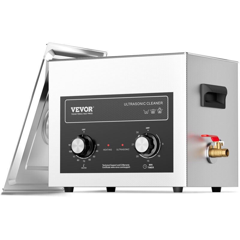 VEVOR 10 L Ultraschallreiniger mit Heiztimer & Korb, professionelle digitale Schallkavitationsmaschine, 240 W Reinigungsmaschine für Laborwerkzeuge Metallteile Vergaser Messing Autoteile Motorteile