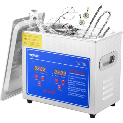 VEVOR Nettoyeur a Ultrasons 1,3L 2L 3L 6L 10L 15L 22L 30L Nettoyeur Ultrasonique Portable Professionnel Machine a Laver Bijoux