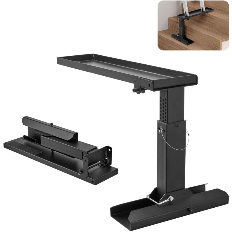 VEVOR Niveau d'Échelle en Acier Surface de Support 59,4×28,95-45,72cm Avec Trémie Pliable